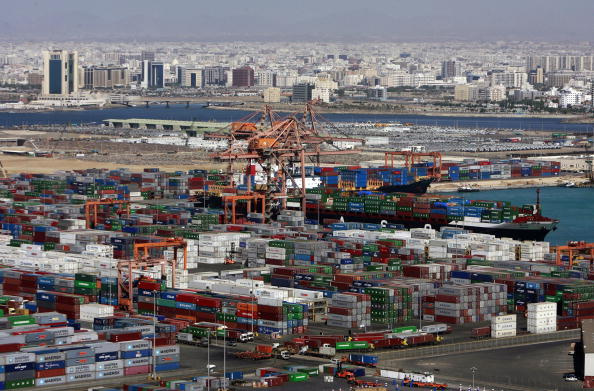A general view shows cargo containers at the Jeddah Islamic Port off the Red Sea on November 30 2008